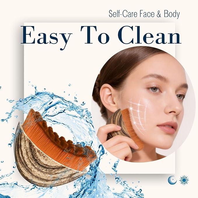 Lymphatic Brush for Face | Manual Gua Sha Brush & Facial Dry Brush | Soft Lymphatic Drainage Massager & Contour Face Brush | Face Sculpting Tool for Lymphatic Drainage (Large, 1.0, Count)