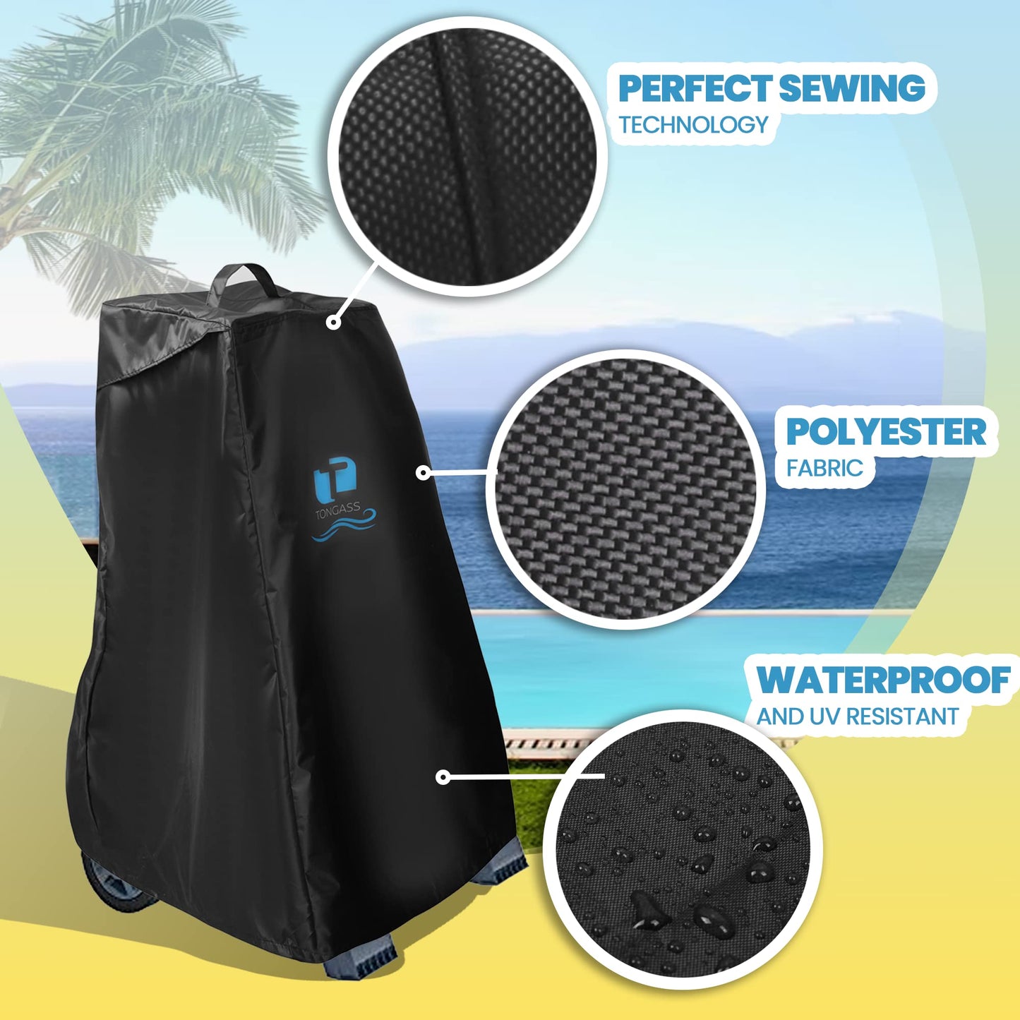 TonGass Swimming Pool Cleaner Cover Compatible with Dolphin Robotic Pool Cleaner Classic Caddy Cover Exact Replacement for Maytronics Part Number 9991794-R1