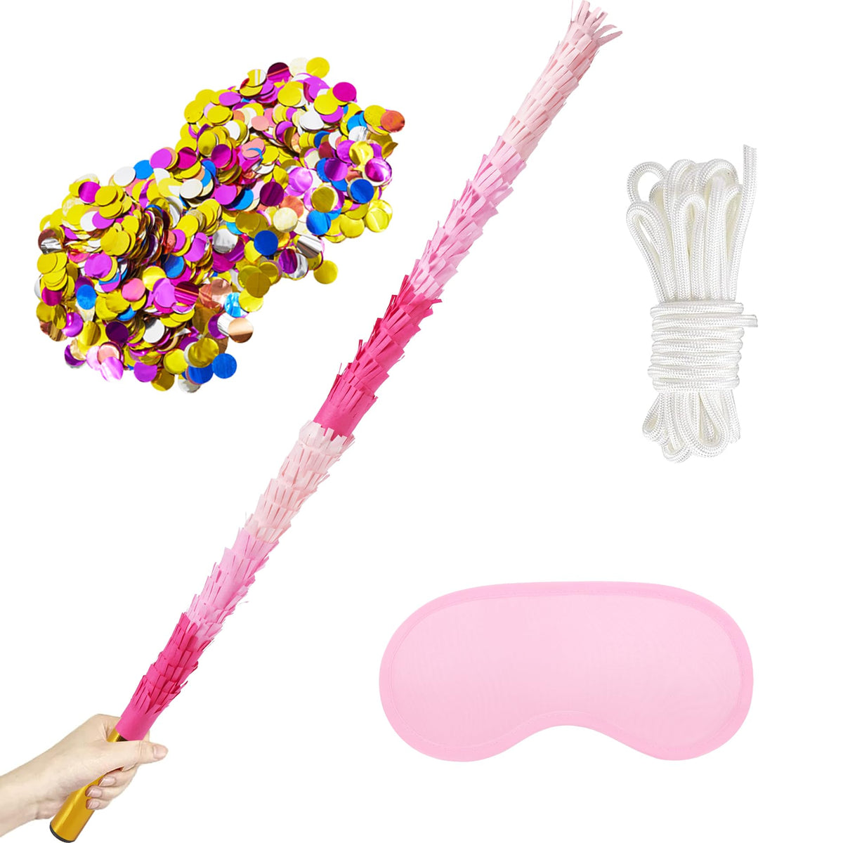 PCFING 30 Inch Piñata Stick Kit Pink Very Sturdy Will Not Break, Suitable for Boys Girls Adults Can Have Fun at Any Party