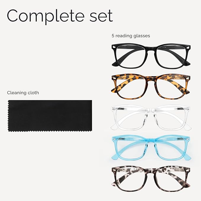 CCVOO 4.0 Reading Glasses for Women, Eyeglasses, Blue Light Readers, Cheaters