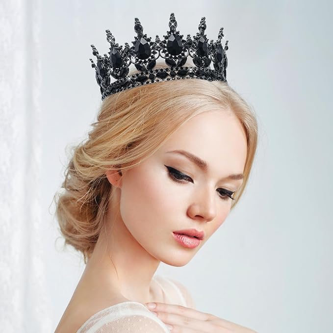 YOUlDIANZI Queen Crown Rhinestone Wedding Crowns and Tiaras for Women Costume Party Hair Accessories Princess Birthday Crown Crystal Bridal Crowns
