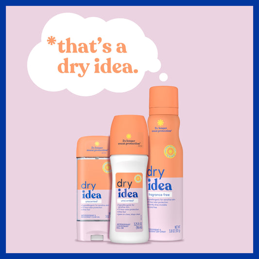 Dry Idea Fresh Linen Roll On Deodorant & Antiperspirant for Women - Hypoallergenic for Sensitive Skin, 2X Longer Sweat Protection, 72Hr Odor Control, Womens Deodorant, 3.25oz (Pack of 6)