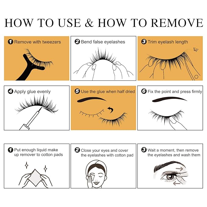 AROIC 30 Pairs False Eyelashes Kit - 3D 6D Volume Wispy Lashes with 6 Styles, Soft Lightweight Natural Look, Reusable Handmade Fluffy Lashes for Women Girls(Everyday/Cat Eye/Mink Effect/Party)