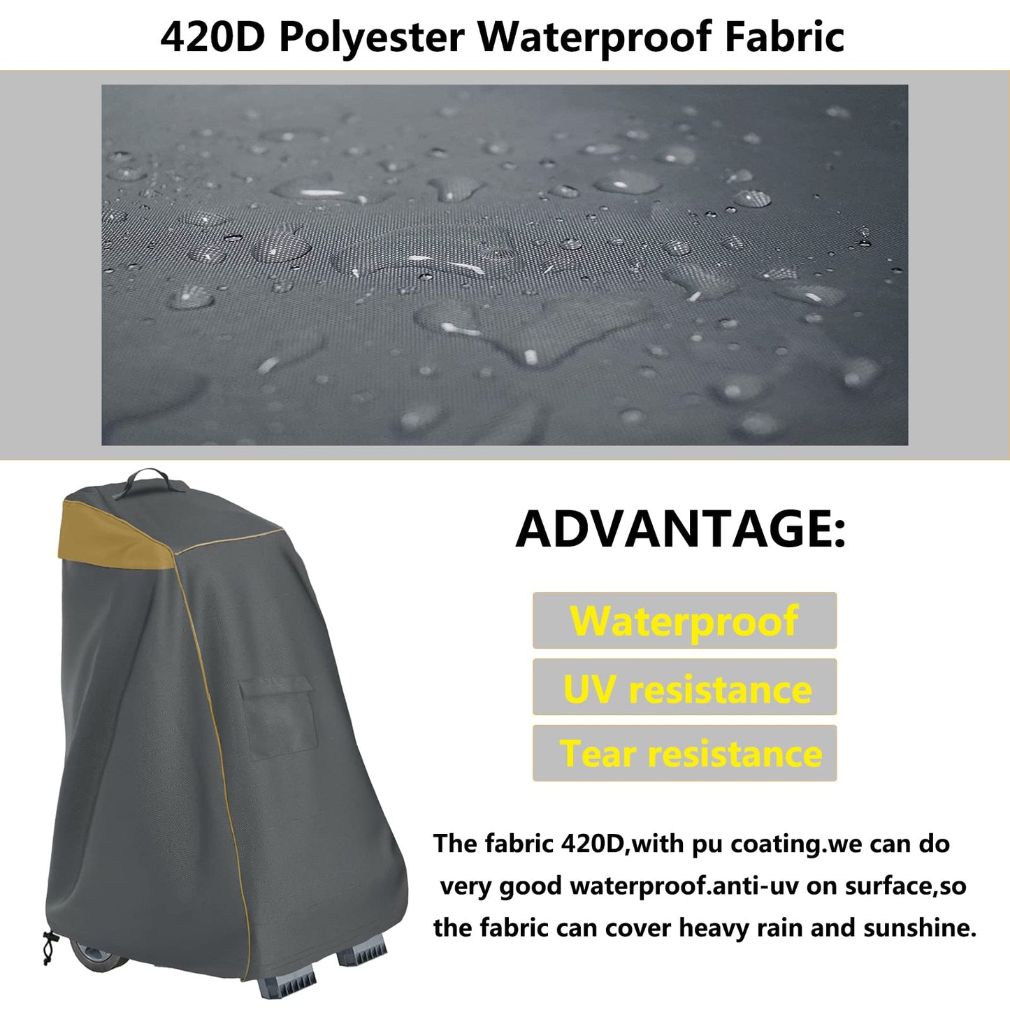 Aacabo Caddy Cover,Robotic Pool Cleaner Cover, Outdoor Waterproof Caddy Cover,Fits Most Brands Robotic Pool Cleaner