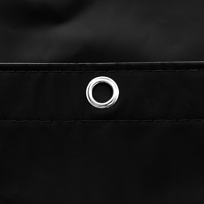 Barossa Design Extra Long Black Shower Curtain Liner with 3 Magnets - 72" x 84" XL, Waterproof PEVA Lightweight Shower Liner for Bathroom, PVC Free, Metal Grommets - Black, 72x84
