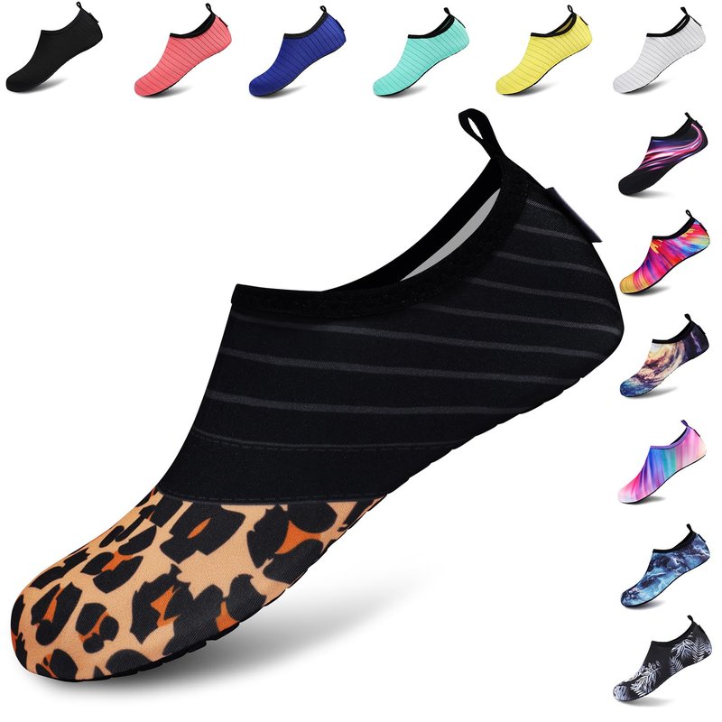 VIFUUR Water Sports Unisex Shoes Splice Orange Leopard - 11-12 W US / 9.5-10.5 M US (42-43)
