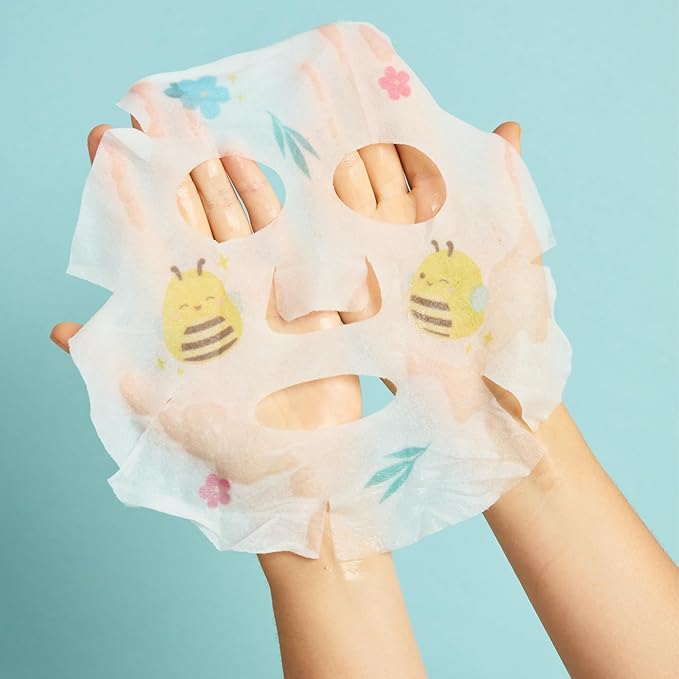 TONYMOLY x Squishmallows Self-Care Slumber Squad Sheet Mask Set – 5 Piece Korean Skincare Gift Set with Face & Foot Masks for Hydrating, Soothing, Brightening & Nourishing Skin