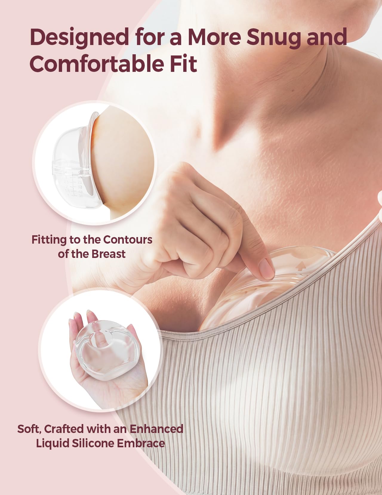 Momcozy Breast Milk Collector, Milk Collectors for Breastfeeding, Reusable Breast Milk Shells, Silicone Catcher with More Fit & Soft (3oz/90ml, 1 Count)