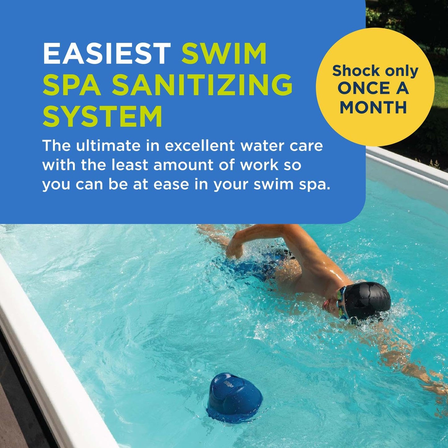 FROG @Ease Replacement SmartChlor Cartridge for use with Swim Spa FROG @Ease Floating System - Swim Spa Sanitizer System Supports Less Chlorine Use - 3 Pack