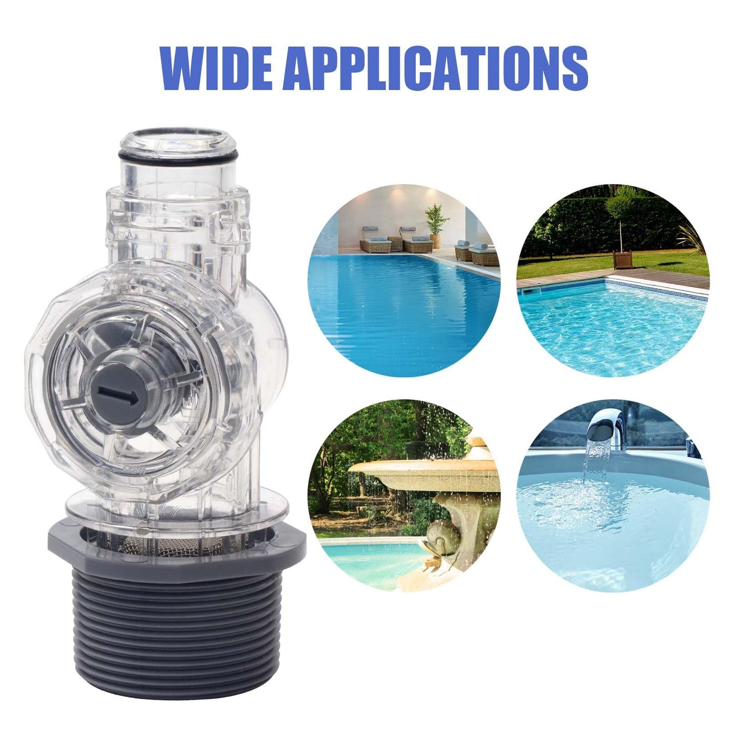 FBULWSEC 360251 Pool Sweep Wall Connector Pool Wall Connector Kit Compatible for Pentair Racer Cleaner Wall Connector with Four Sealing Rings
