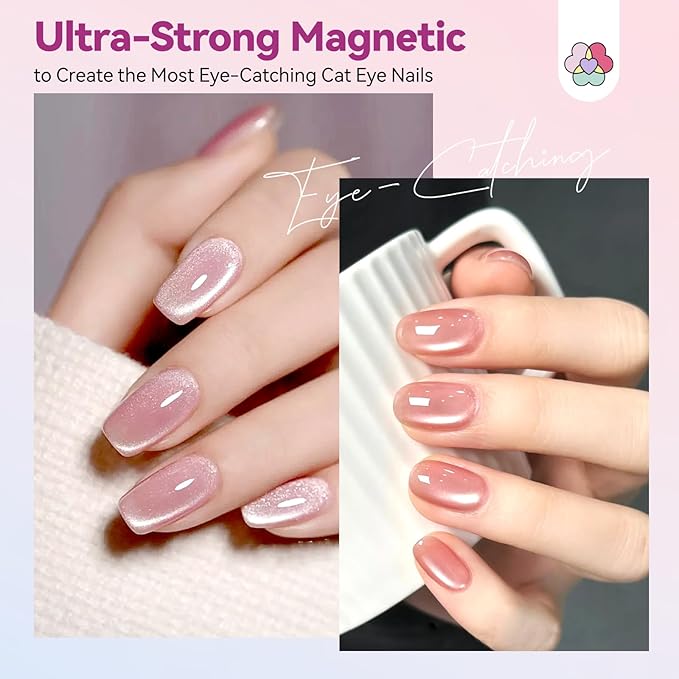 SAVILAND Cat Eye Magnetic for Nail: 3-in-1 Cat Eye Gel Nail Polish N35 Neodymium Strong Suction Magnet Wand Stick Diverse Effect Double Ended Manicure Salon Design Art Tools Set Accessories