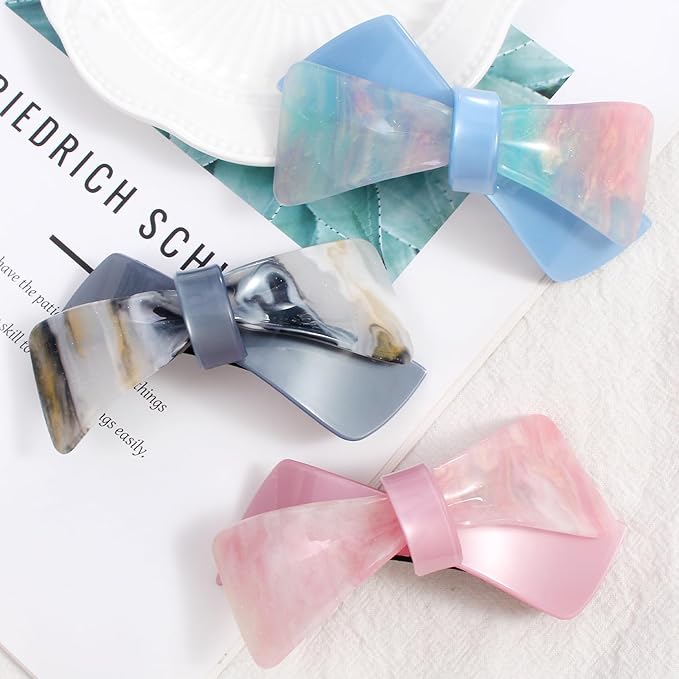 3 Pcs Hair Barrettes for Women Hair Clips Womens Hair Accessories Large French Hair Pin Retro Hair Clasp Accessories for thick hair (Butterfly Multicolor 2)