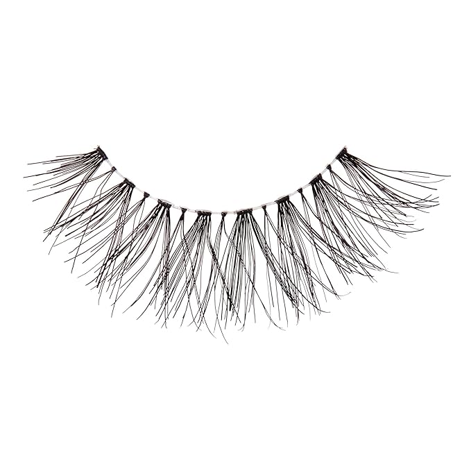 Kiss Looks So Natural, So Wispy False Eyelashes, 5 Pairs, 14mm, Reusable Thin Band Strip Lashes for Bouncy Volume & Curl, Lightweight, Easy-to-Apply Crisscross Pattern for Seamless Natural Look