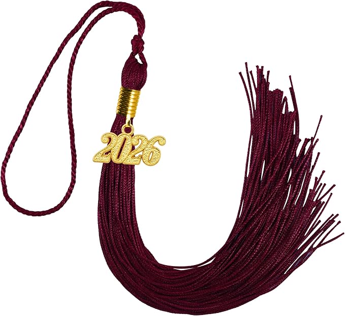 GraduationMall Single&Multiple Color Graduation Tassel with 2026 Year Charm 9"