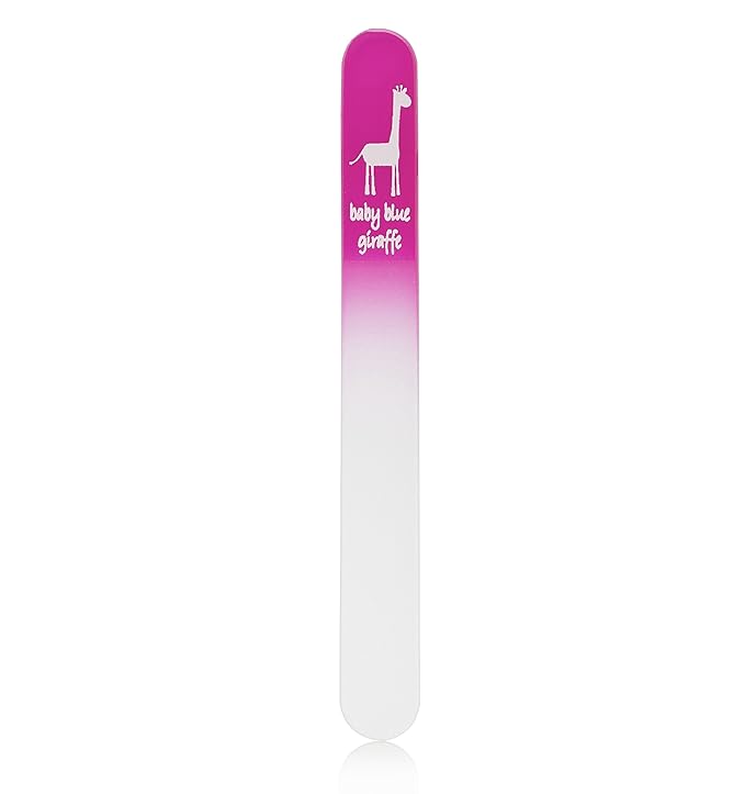 Baby Nail File, Safe Alternative for Nail Clippers, Must-Have Baby Essentials, Ideal Gift for Any Occasion Including Baby Shower, Pink - Baby Blue Giraffe