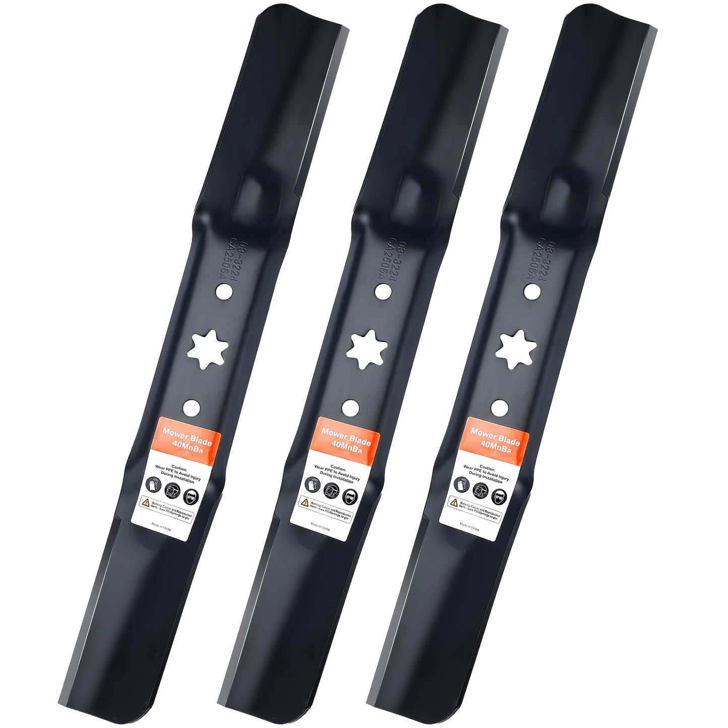942-05056A ZT1-54 Mower Blades with 6 Star Hole for Cub Cadet Ultima ZT2-54 XT1-54 XT2-54 Zero Turn Troy Bilt Mustang 54 inch Cut Deck Lawn Tractor Repalce 942-05056-X (High Lift)