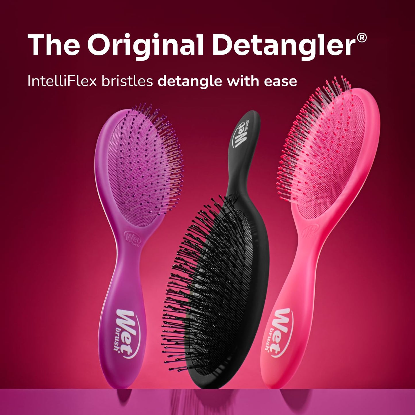 Wet Brush Original Detangling Hair Brush, Hello Disney Daisy Duck - Ultra-Soft IntelliFlex Bristles - Detangler Brush Glide Through Tangles With Ease For All - For Women, Men, Wet & Dry Hair