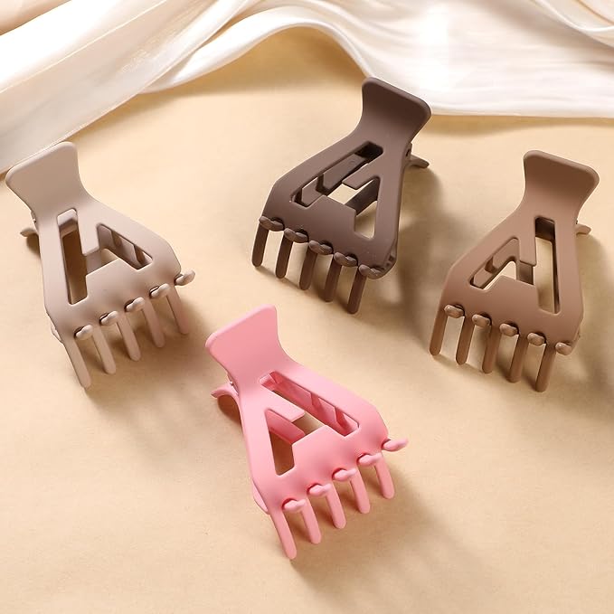 12Pcs Root Lifting Hair Clips for Thick & Thin Hair, Roller Jaw Volume Curly Hair Claw, No Crease Hair Root Lifting Clips for Natural Volume Curls 6 Colors A Type
