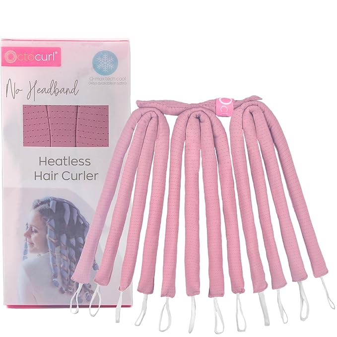 Octocurl No Headband Heatless Curlers for Medium to Thin Hair Ã¢ÂÂ Lightweight Curling System for Controlled, 360ÃÂ° Heat-Free Curls