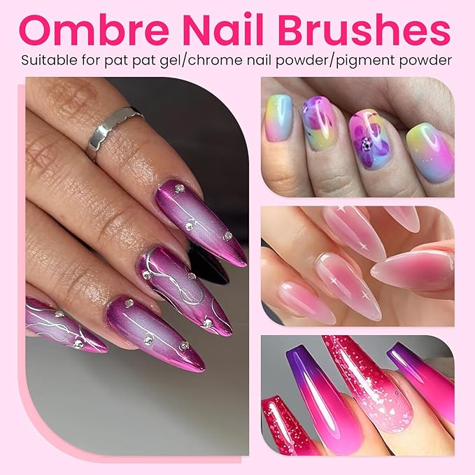 150PCS Nail Art Sponges for Ombre Nude, 50 PCS Nail Art Palette Paper, Nail Polish Mix Rod, Grabbing Pen, Nail Art Ombre Brushes Supplies Design Tools Nail Tech Accessories for Salon & Home
