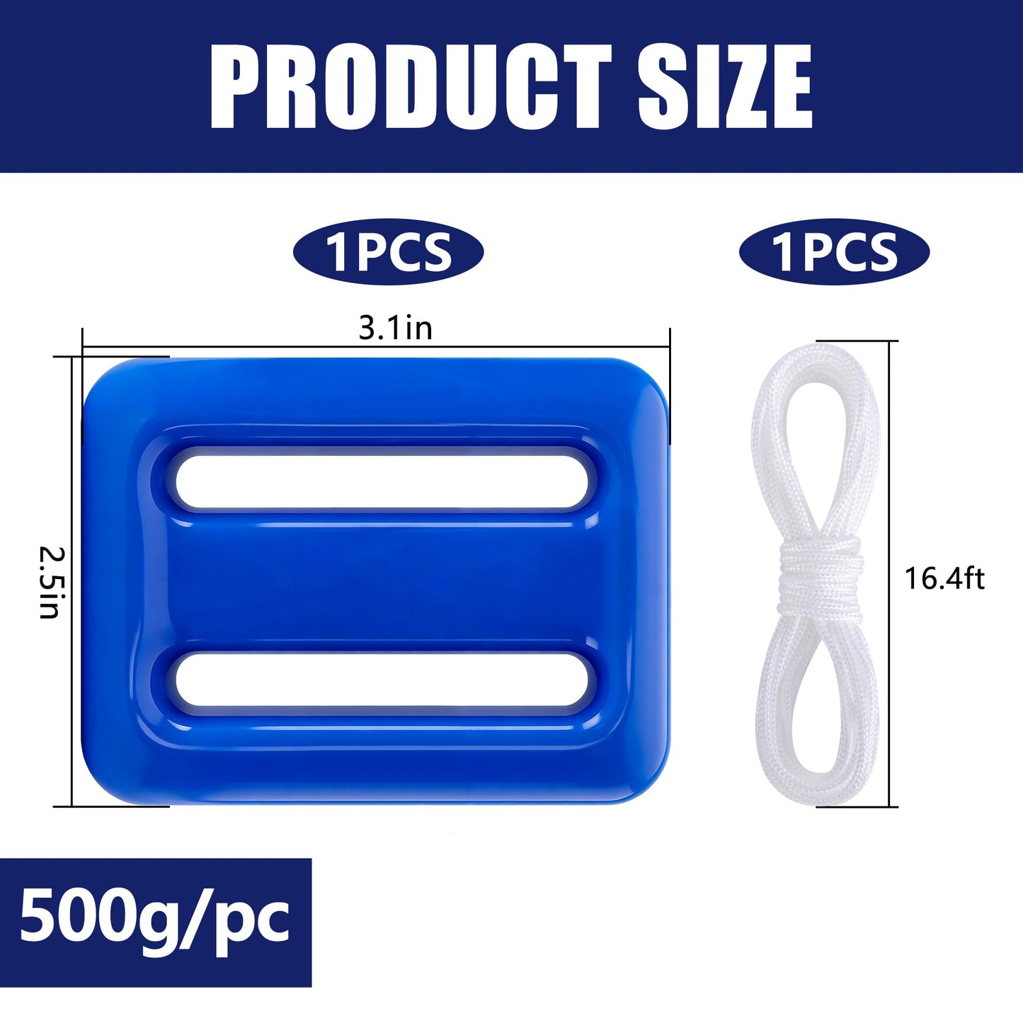 DECOHS 500g Pool Float Anchor Replacement Set, Pool Fountain Float Weight with String, Pools Weight Floating Anchor for Lake Floats Fountains Swimming Areas