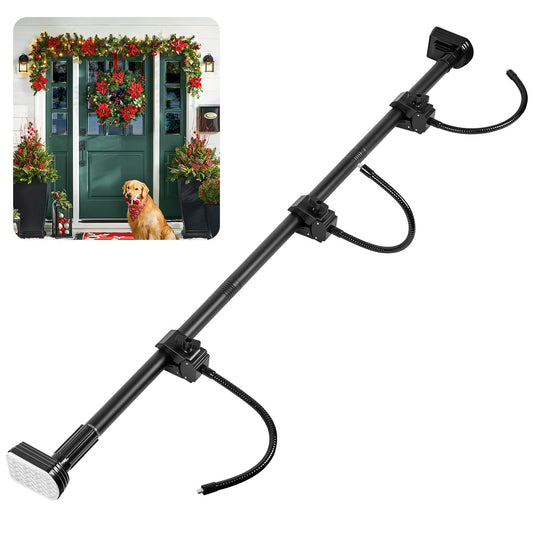 Garland Hanger for Front Door Frame, Adjustable Fits 18"-80" Doors（Large），Heavy-Duty Christmas Halloween Decoration Holder for Wreaths, Lights & More | No Screws, Drilling, Glue-Damage-Free