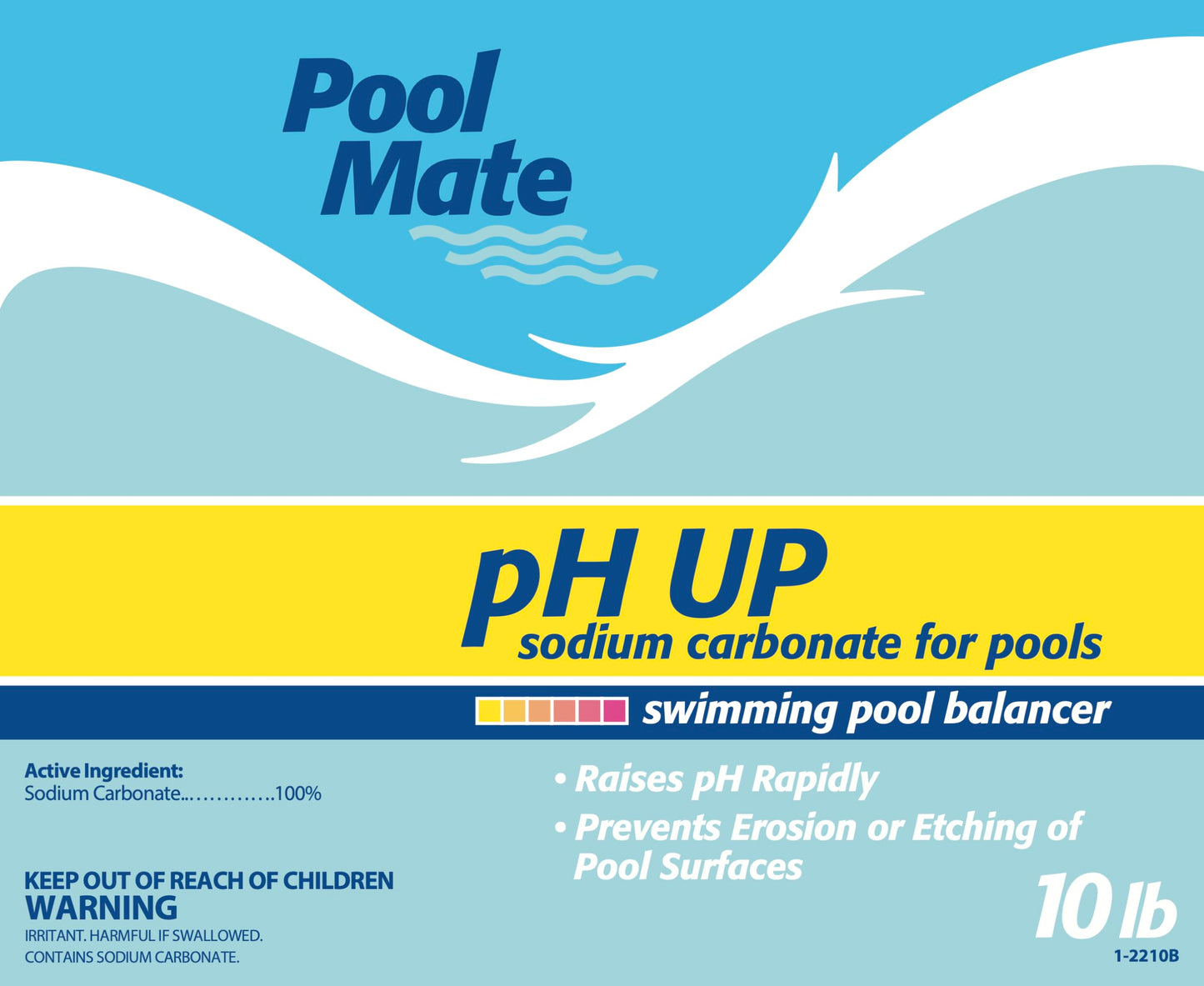 Pool Mate 10-Pounds Premium pH Up for Pools, 100% Sodium Carbonate