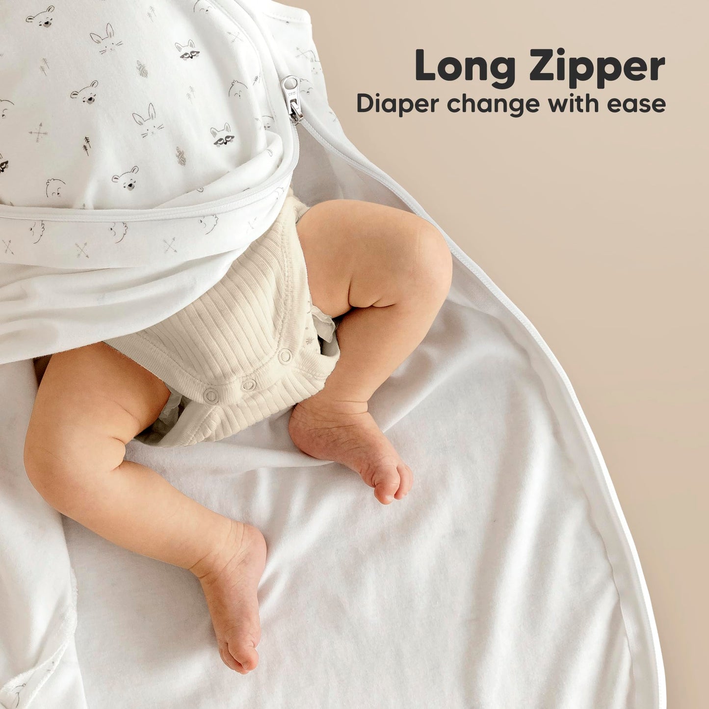 2-Pack Organic Baby Sleep Sacks, 100% Cotton - Soft & Breathable 0.5TOG Baby Wearable Blanket, Toddler Sleeping Sack 0-6 months, Easy to Wear Transitional Swaddles for Newborns, Infants (Nordic, S)