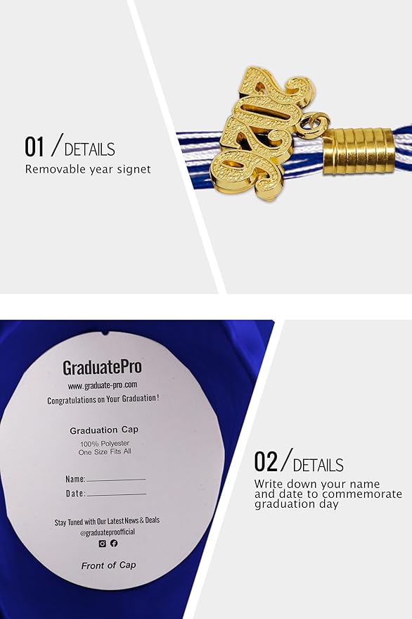 GraduatePro Matte Graduation Cap with 2026 Tassel for Adults High School and Bachelor Master 12 Colors