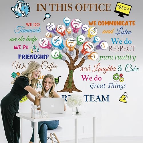 Office Wall Decor Inspirational Wall Decals Wall Quotes Stickers Peel and Stick Motivational Wall Stickers Removable Positive Wall Decor Sticker for Office Bedroom Living Room DIY Art.
