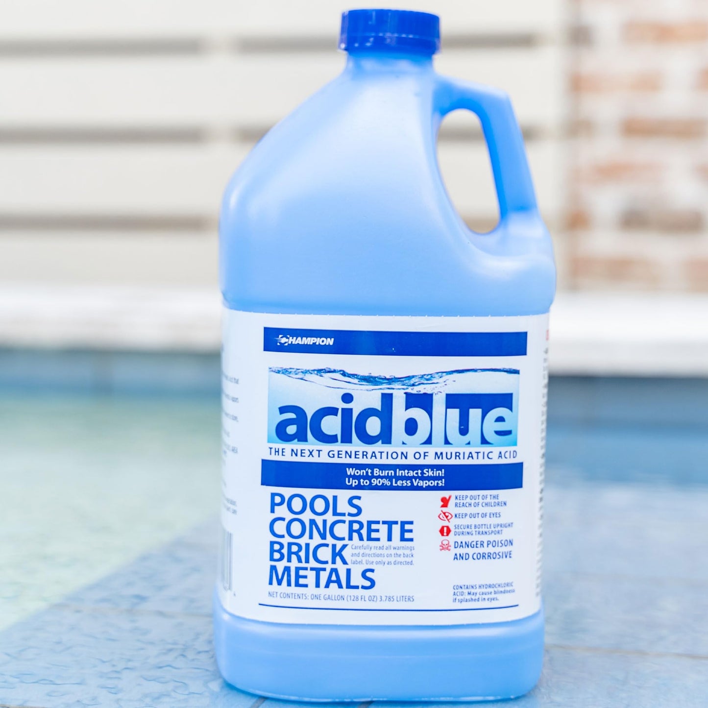 Champion Acid Blue Easy to Use Muriatic Acid for Removal of Stains on Driveways or Garage Floors with Vapor Reduction Technology (2 Pack)