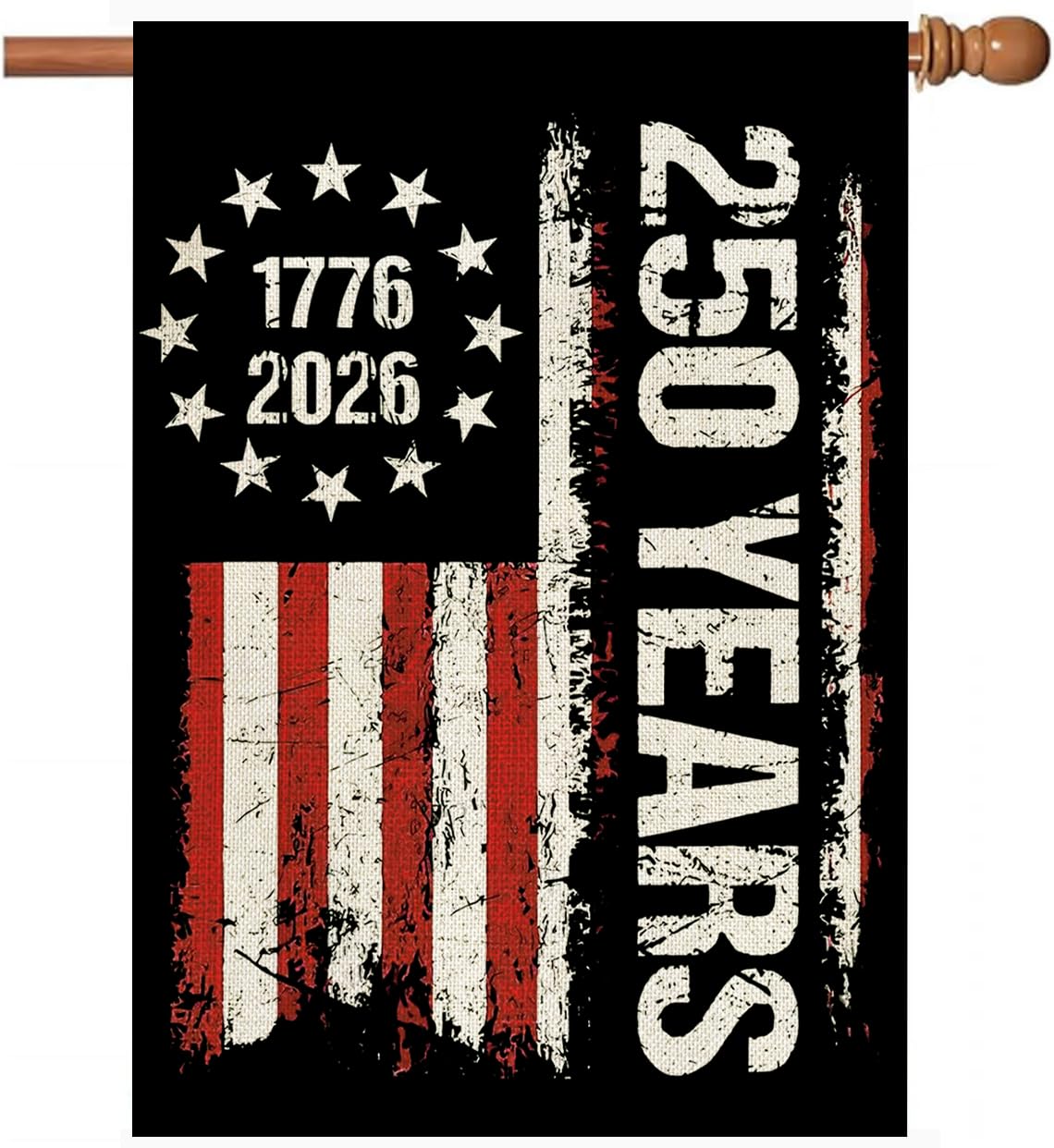 250 Anniversary Usa Garden Flags for Outside, 250 Anniversary USA Flag Patriotic Banner 1776-2026 4th of July Decorations Yard Sign Double-Sided Waterproof Flag Stars and Stripes Design, Commemorative, 28x40 Inch 250 Year American Flag