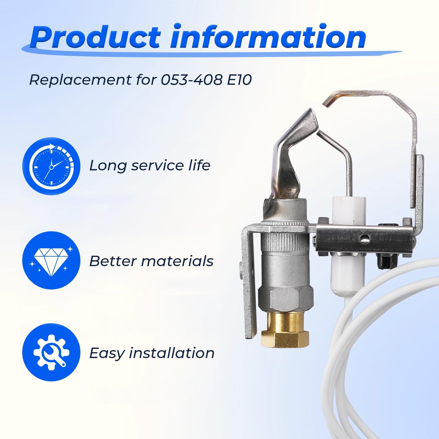 GRONGU 002003F Natural/Propane Pilot Lid Compatible with Raypak Pool Heater Propane Pilot Assembly, Pool & Spa Heater Replacement Part Fit for Raypak 106A 206A 266A 336A 405B 406A R403 RP2100 R156A
