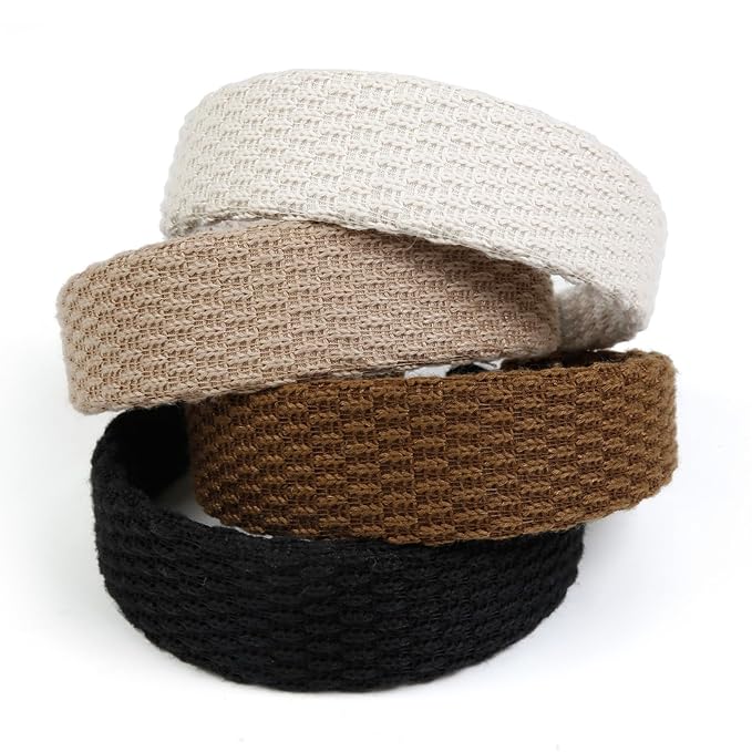 Huachi Knitted Headbands for Women Non Slip Trendy Headbands for Women’s Hair 1.7 inch Wide Cute Headband for Girls, Fall Head Bands Fashion Hair Accessories 4PCS