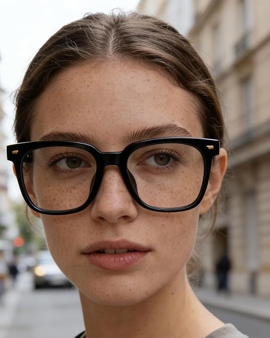 PANNER Oversized Square Blue Light Blocking Glasses for Women Men Anti Glare Reduce Eyestrain Computer Glasses
