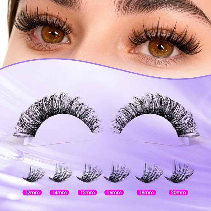 Ocean Pearl Lash Clusters 320pcs 11-20mm Lash Clusters Kit 40D+50D+100D Eyelashes, Lash Extension Kit,Lashes Clusters Eyelash Extensions Kit,Eyelash Clusters with lash adhesive+sealer+remover+Tweezers