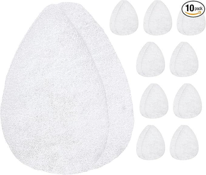 IMPRESA Facial Exfoliating Pads - Deep Cleansing Facial Sponges - Daily Exfoliation Face Scrubbers - Extra Thick Face Sponge - White, Pack of 10