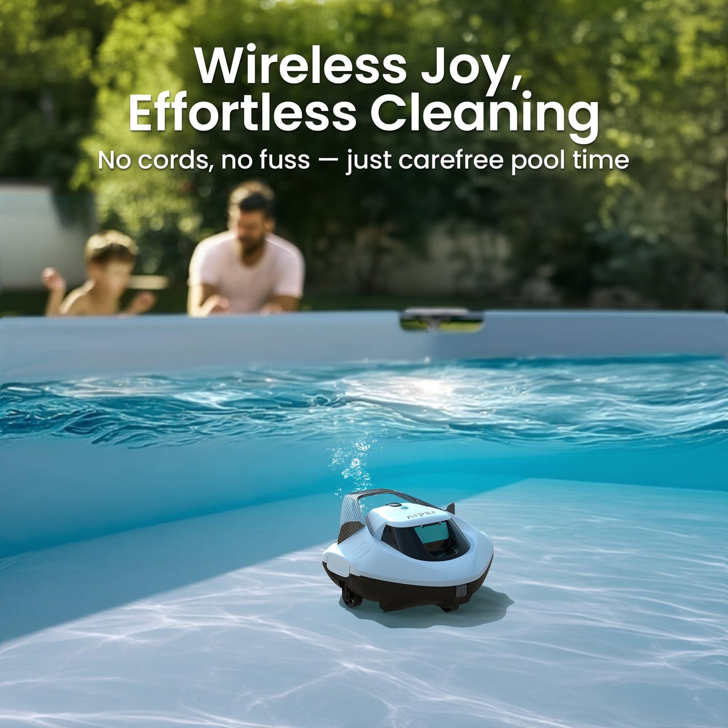 (2026 Upgrade) AIPER Seagull SE Cordless Robotic Pool Cleaner, Above Ground Pool Vacuum Lasts 100 Mins, Ideal for Flat Pools up to 860 sq.ft, Pearl (Renewed)