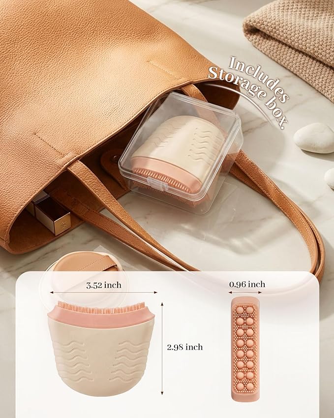 New Lymphatic Contour Face Brush, Silicone Face Brush for Lymphatic Drainage, Ergonomic Facial Lymphatic Drainage Brush for Chin & Neck, Sculpting & Lifting Facial Massage Tool, Reduces Puffiness