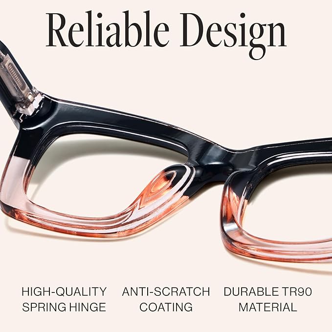 CCVOO 1.75 Oprah Style Reading Glasses for Women, Stylish Eyeglasses, Blue Light Readers for Women, Cheaters, (A1 Mix)