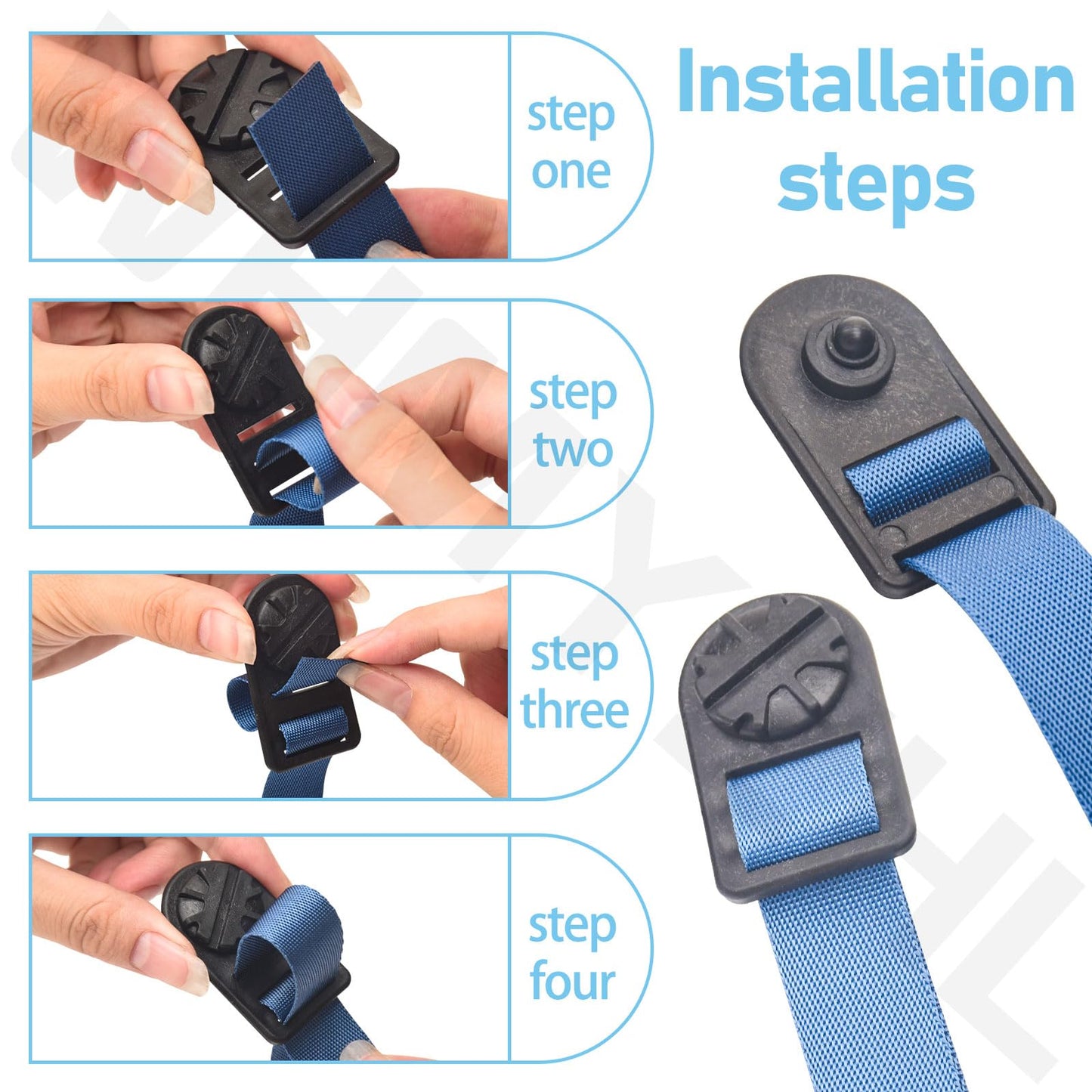 Tube and Solar Cover Fastening Kit FG-FASKIT for F-eherguard Inground and Aboveground Pool Roller - Includes 24 26" Straps, 24 Mounting Wcrews with Brackets, for Securing Solar Blankets to Solar Reels
