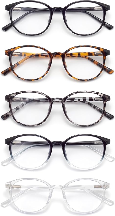Blue Light Blocking Glasses Round Women Men Computer Glasses Anti Eye Strain/UV/Glare Gaming Glasses