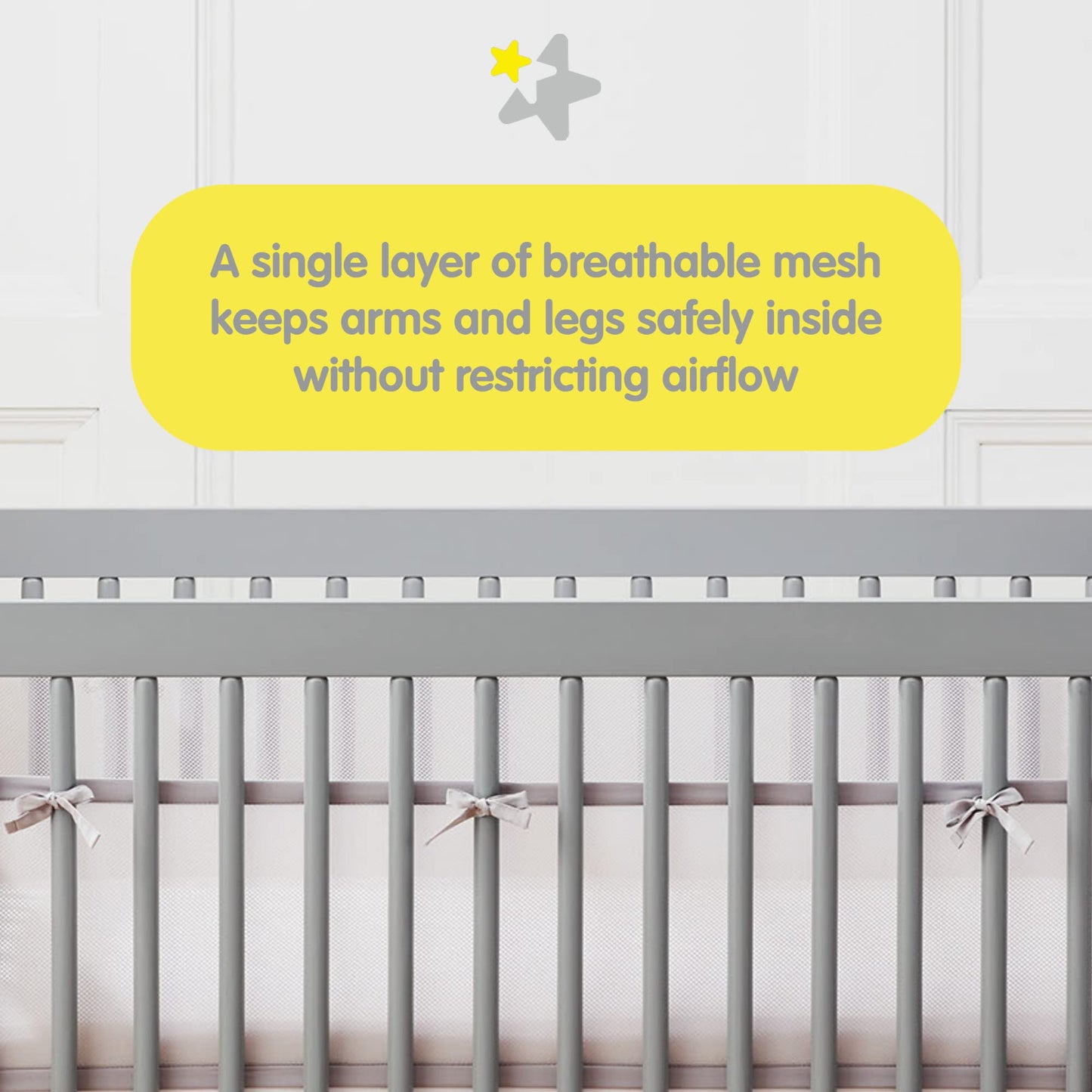 BreathableBaby Breathable Mesh Liner for Full-Size Cribs, Classic 3mm Mesh, Blue Green Aqua (Size 4FS Covers 3 or 4 Sides)
