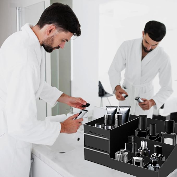 Mens Organizer,Cologne Organizer for Men,Perfume Organizer,Cologne Stand,Perfume Stand,Organizador de Perfumes,Bathroom Countertop Storage,Shelf for Bathroom Counter,Men Bedroom for Gifts