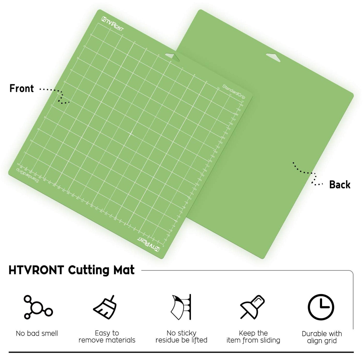 HTVRONT Cutting Mat, 6 Pcs Cutting Mat 12x12(Standard, Light, Strong, FabricGrip) Compatible with Cricut Maker 3/Maker 4/Maker/Explore 3/4/Air 2/One, Variety Adhesive Sticky Cutting Mats Accessories