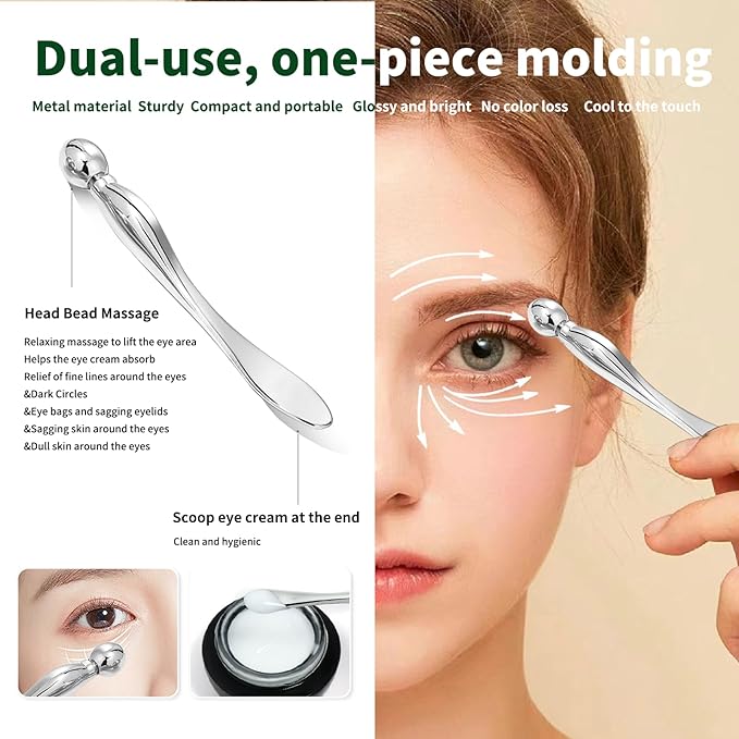 2Pcs Gua Sha Facial Tools Stainless Steel, Detailer GuaSha Set for Face Neck, Natural Skin Care Metal Gua Sha Lymphatic Drainage Face Massage Tool, Gift for Women (Heart Guasha Set)