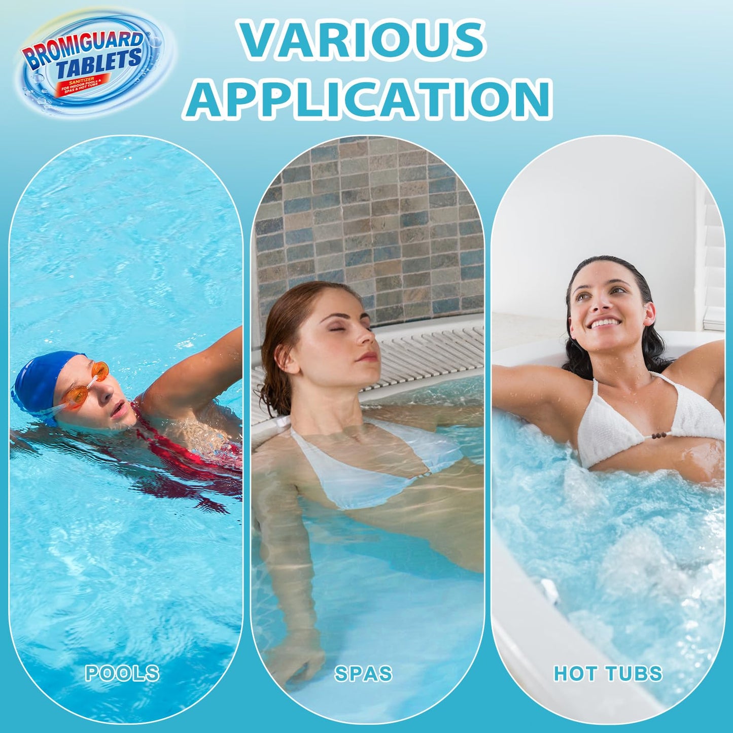 1.2LB Bromine Tablets for SPA Hot Tub, 1 inch Tablets, Hot Tub Bromine Tablets, Soft Water Feel, No Chlorine Odor, Great Chlorine Alternative