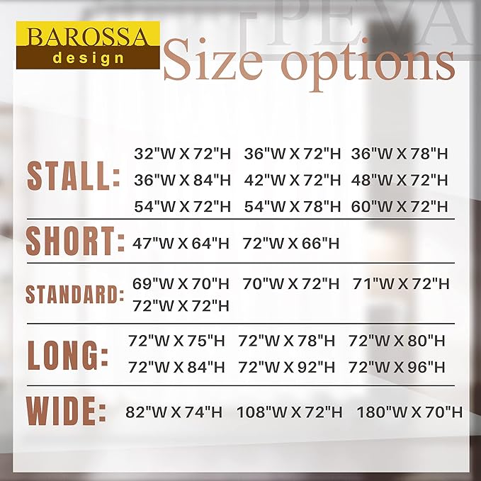 Barossa Design Clawfoot Tub Shower Curtain with 12 Magnets - 36 Metal Hooks Included, 180" W x 70" H Wrap Around, Waterproof PEVA Shower Liner for Bathroom, PVC Free, Metal Grommets - White, 180x70