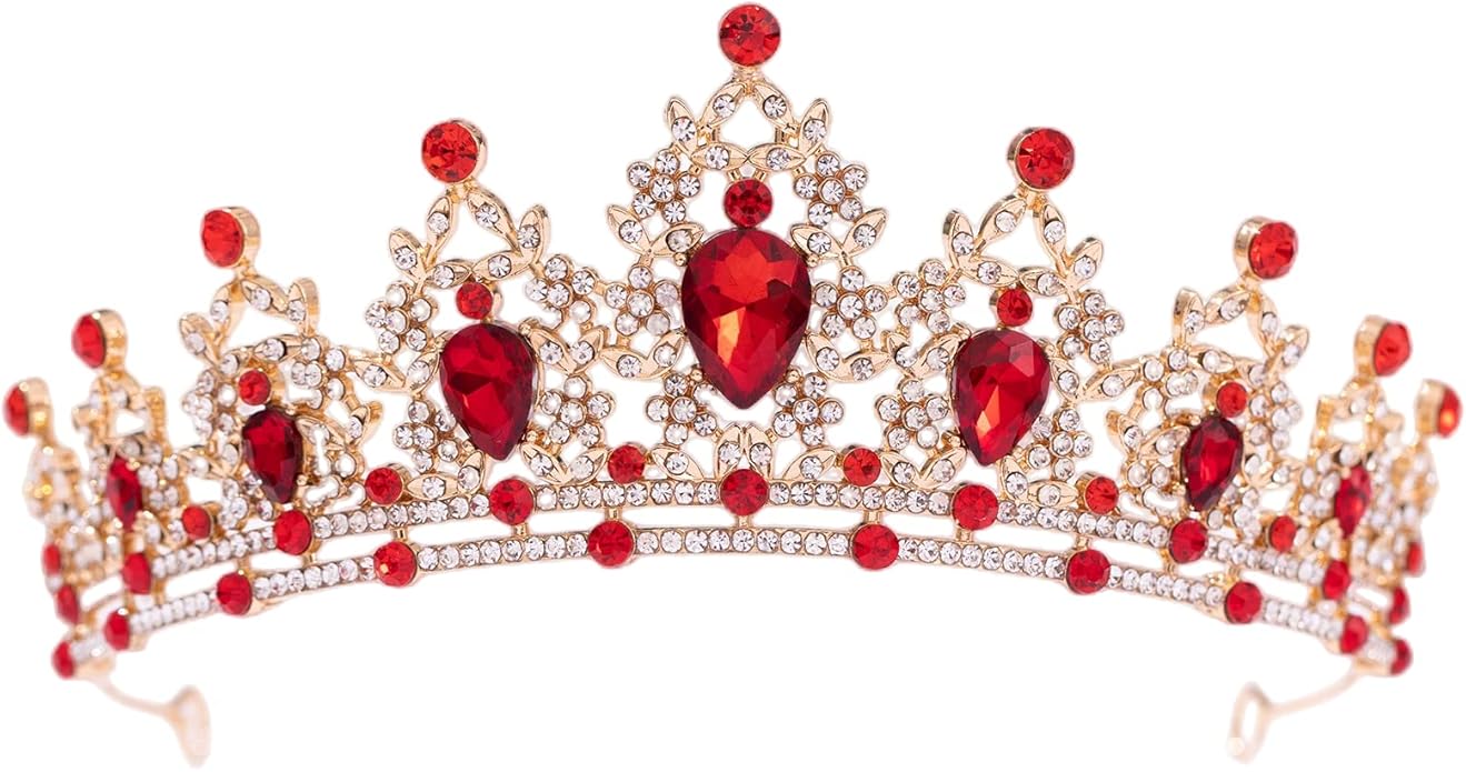 FORSEVEN Crystal Tiaras for Women, Wedding Tiaras and Crowns for Women Tiaras for Birthday Party Princess Crown Hair Accessories Bride Rhinestone Christmas Decorations Headband