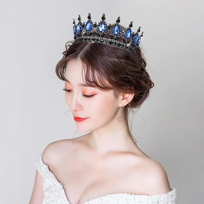 YOUlDIANZI Queen Crown Rhinestone Wedding Crowns and Tiaras for Women Costume Party Hair Accessories Princess Birthday Crown Crystal Bridal Crowns
